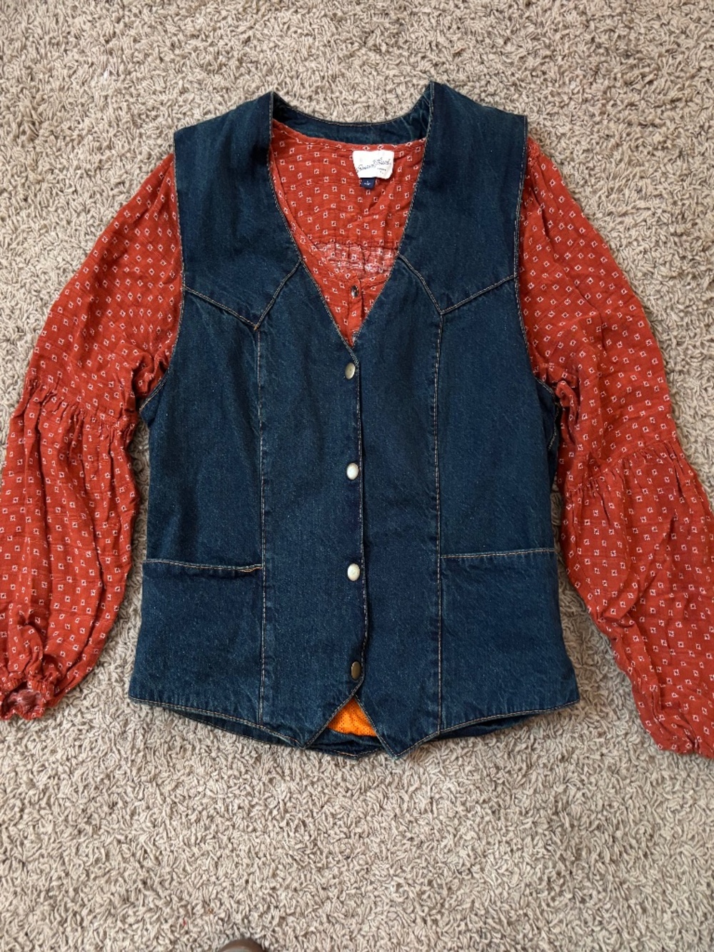 Vintage Denim Western Wear Vest